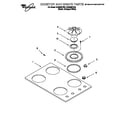 Whirlpool SC8836EBQ2 cooktop and grate diagram