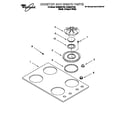 Whirlpool SC8830EBB3 cootop and grate diagram