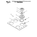 Whirlpool SC8836EBQ3 cooktop and grate diagram
