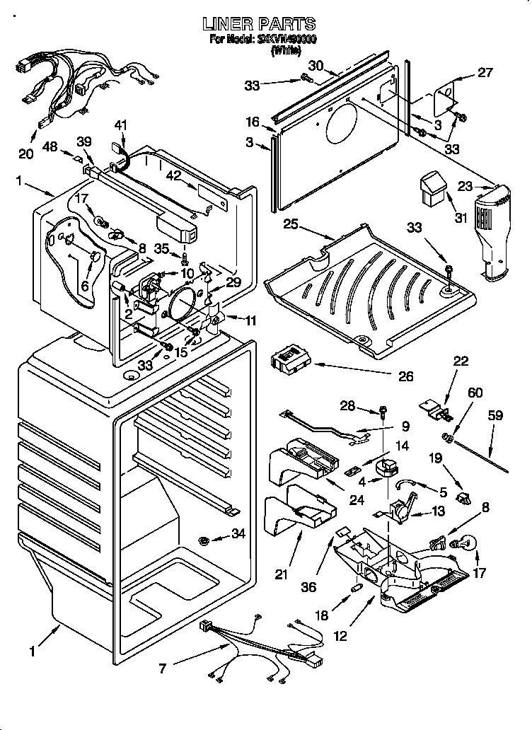 Bauknecht 3XKVN490000 liner diagram