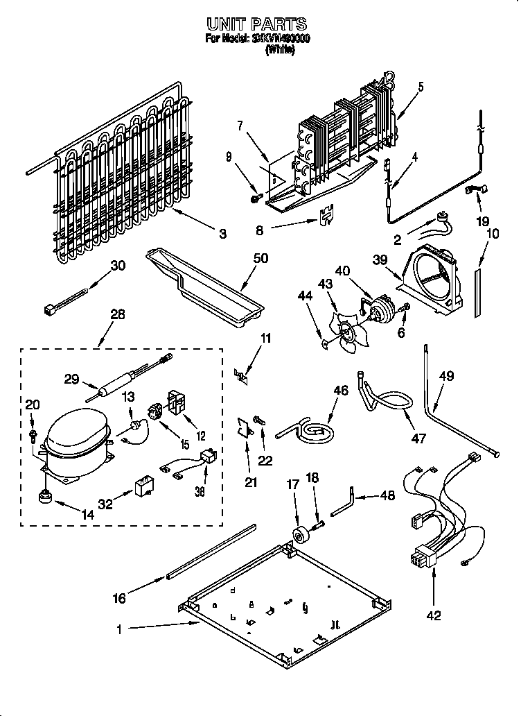 Bauknecht 3XKVN490000 unit diagram