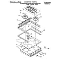 KitchenAid KGST307FWH0 cooktop diagram
