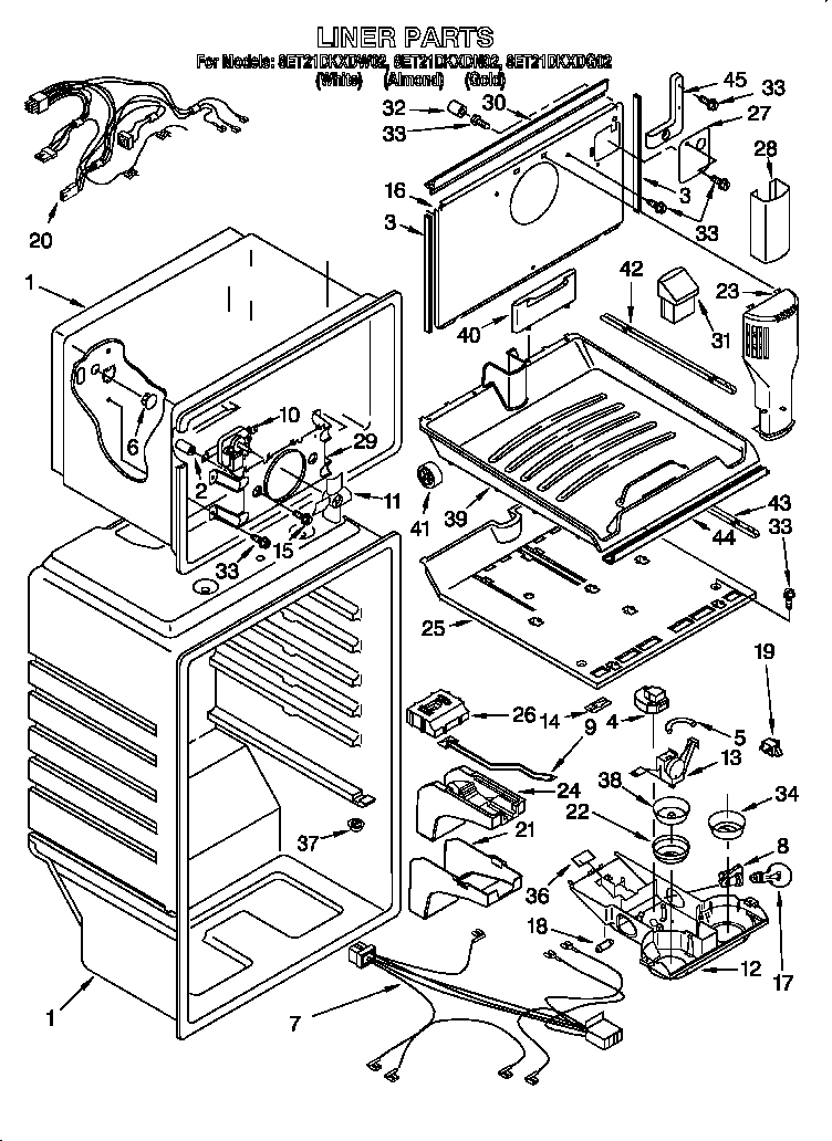 Whirlpool 8ET21DKXDN02 liner diagram
