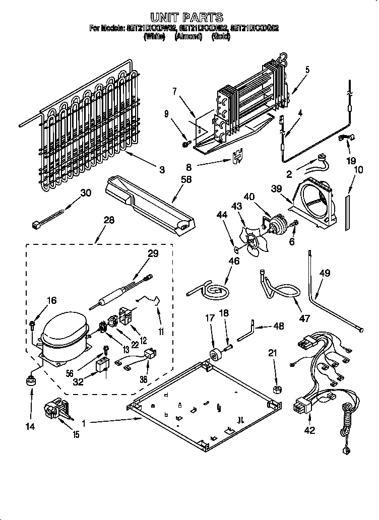 Whirlpool 8ET21DKXDN02 unit diagram
