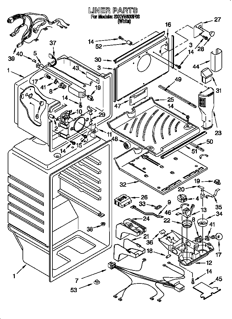 Bauknecht 3XKVN600F00 liner diagram