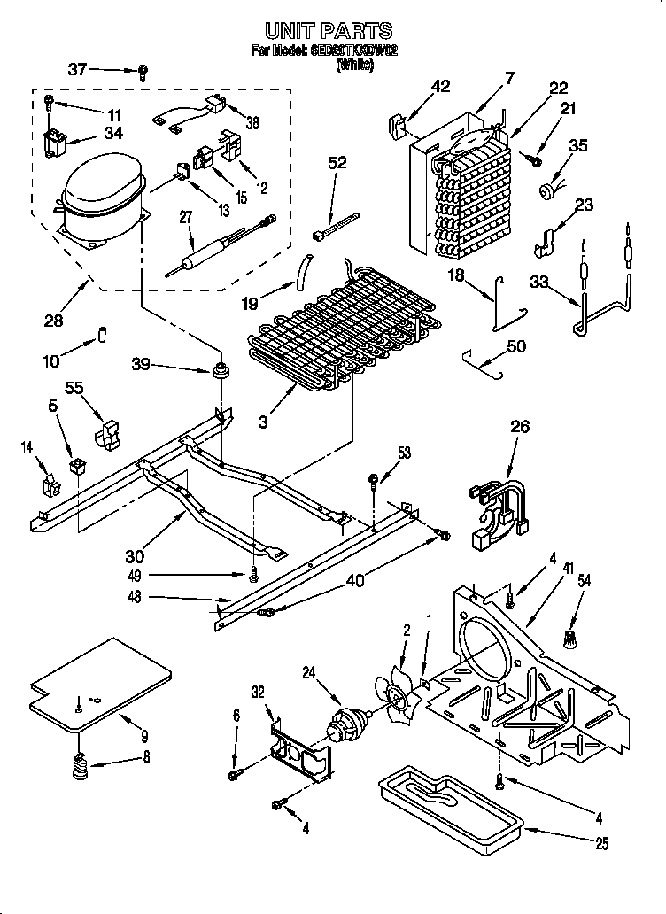 Whirlpool 6ED20TKXDW02 unit diagram