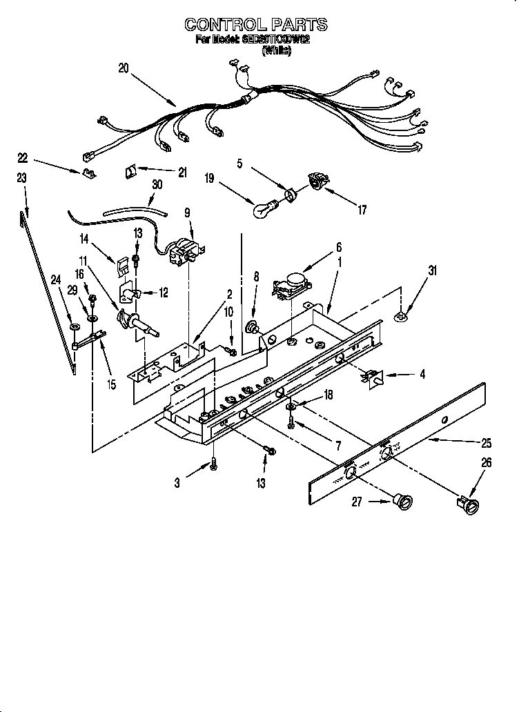 Whirlpool 6ED20TKXDW02 control diagram
