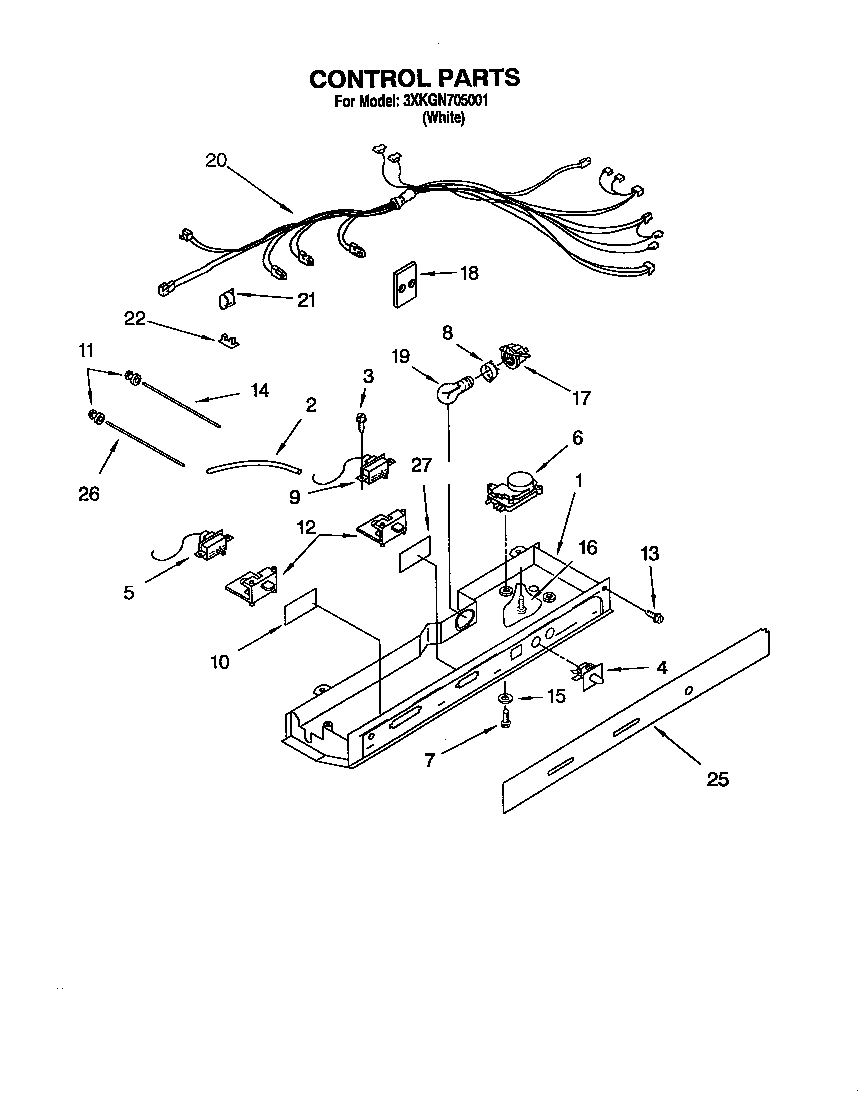 Bauknecht 3XKGN705001 control diagram