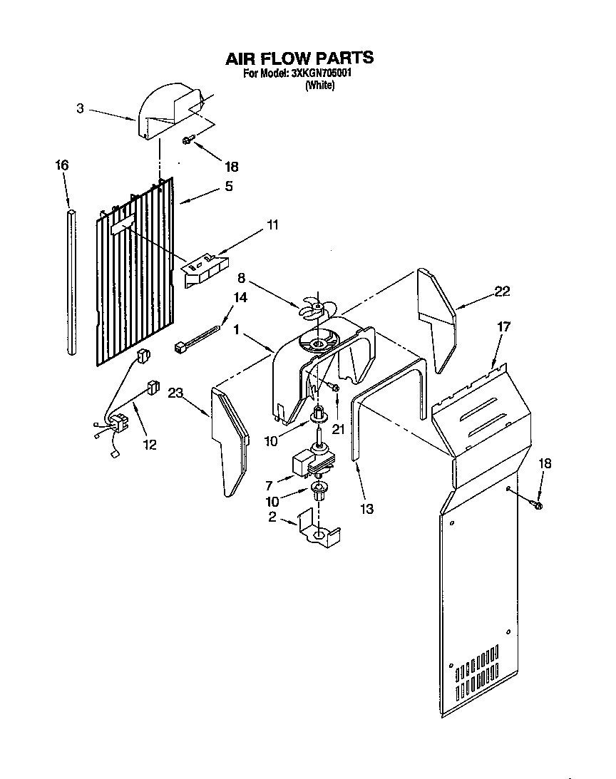 Bauknecht 3XKGN705001 air flow diagram