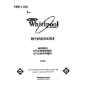 Whirlpool ET14JMYWW01 cover page diagram