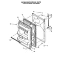 Whirlpool ET14JMYWW01 refrigerator door parts diagram