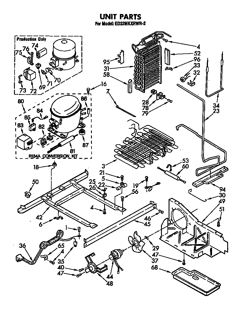 Whirlpool ED22MKXRMR2 unit parts diagram