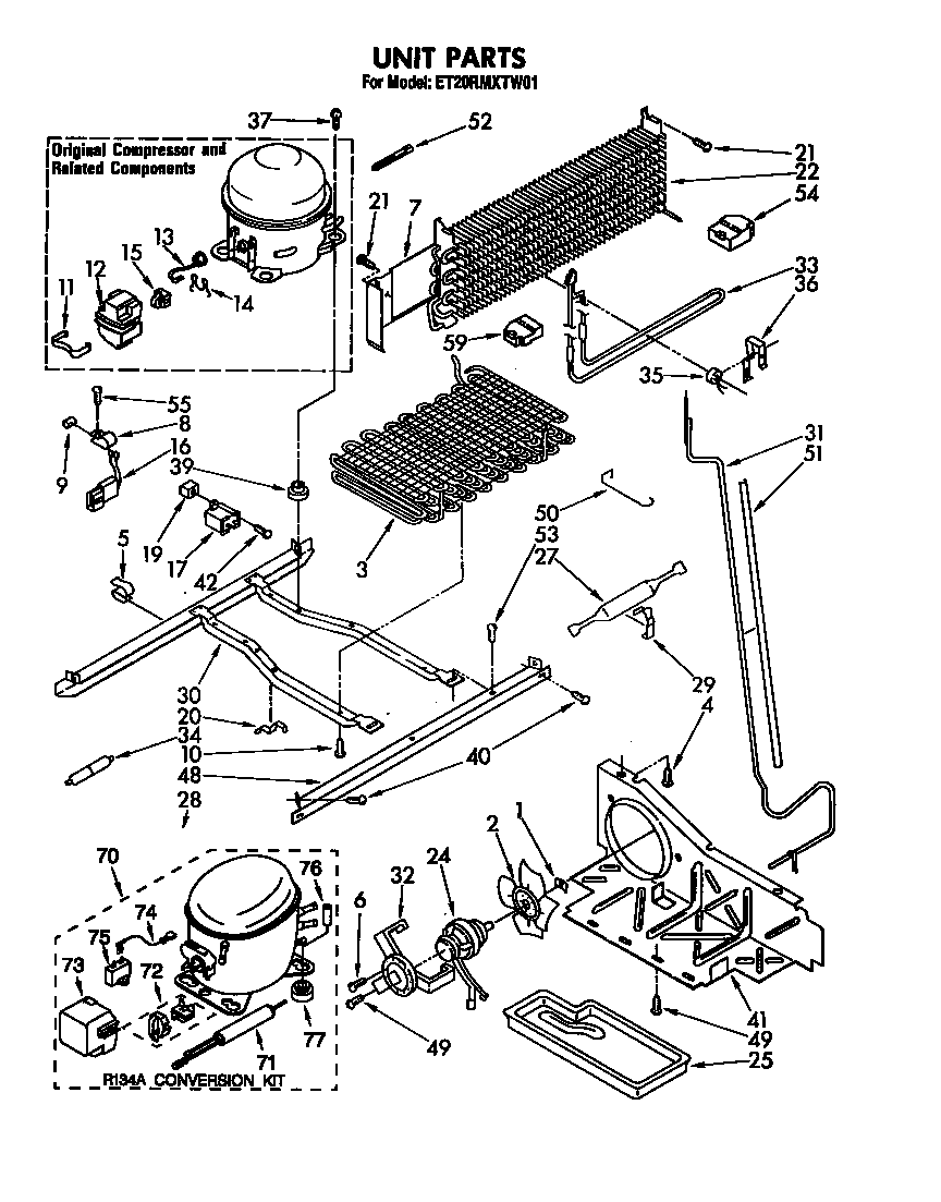 Whirlpool ET20RMXTG01 unit diagram