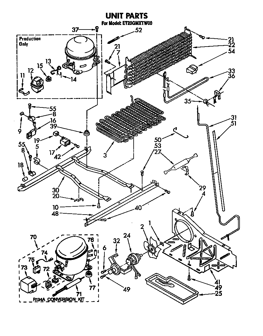 Whirlpool ET20GMXTM00 unit diagram