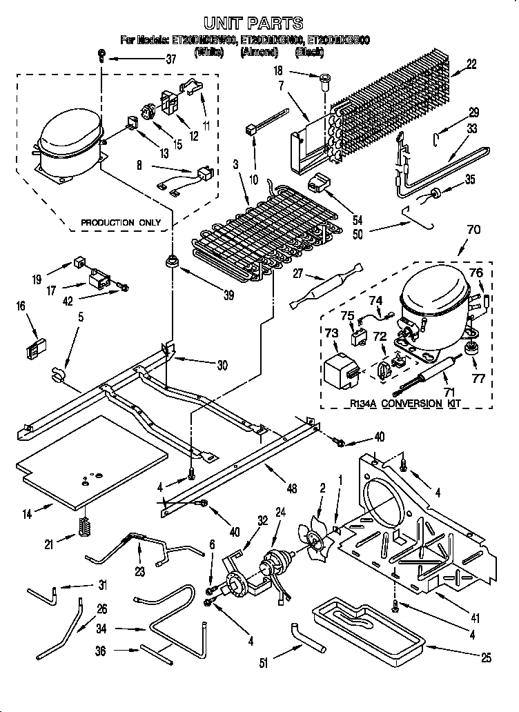 KitchenAid ET20DMXBW00 unit diagram