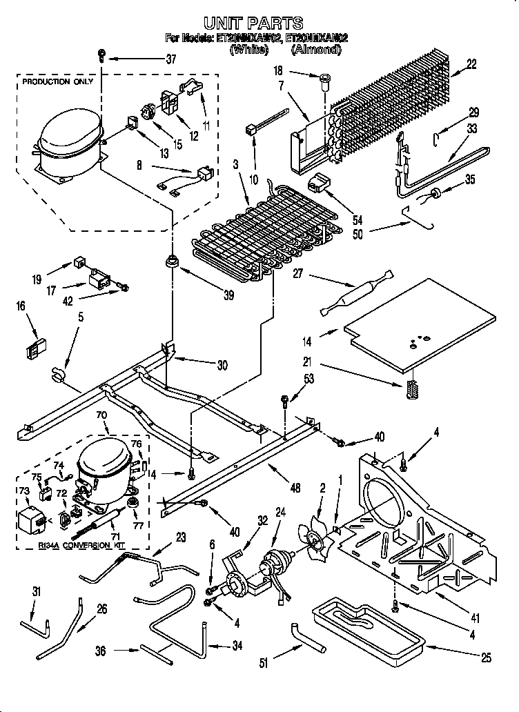 Whirlpool ET20NMXAW02 unit diagram