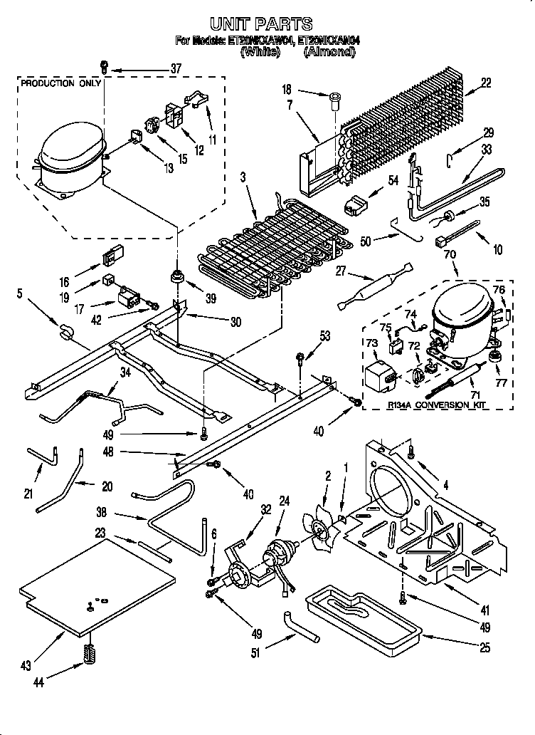 Whirlpool ET20NKXAN04 unit diagram