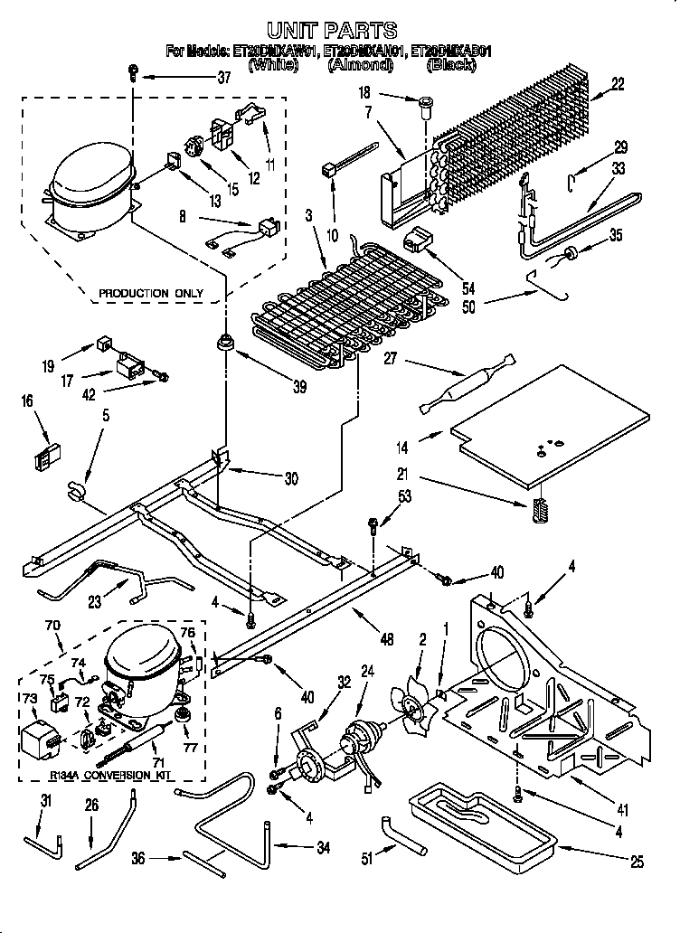 Whirlpool ET20DMXAB01 unit diagram