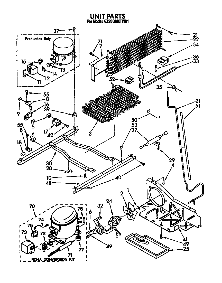 Whirlpool ET20GMXTW01 unit diagram