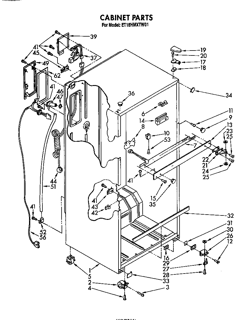 Whirlpool ET18HMXTG01 cabinet diagram