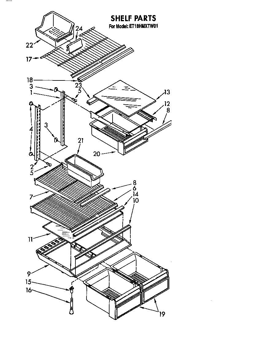 Whirlpool ET18HMXTG01 shelf diagram