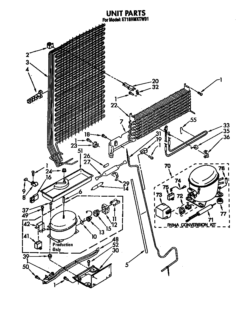 Whirlpool ET18HMXTG01 unit diagram