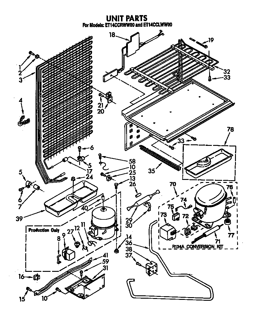 Whirlpool ET14CCRWN00 unit diagram