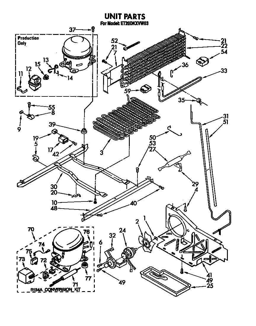 Whirlpool ET20DKXVF03 unit diagram