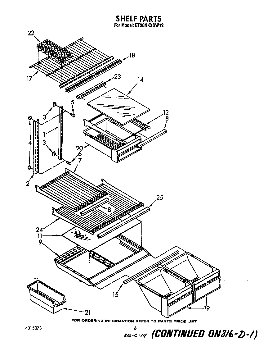 Whirlpool ET20NKXSW12 shelf diagram
