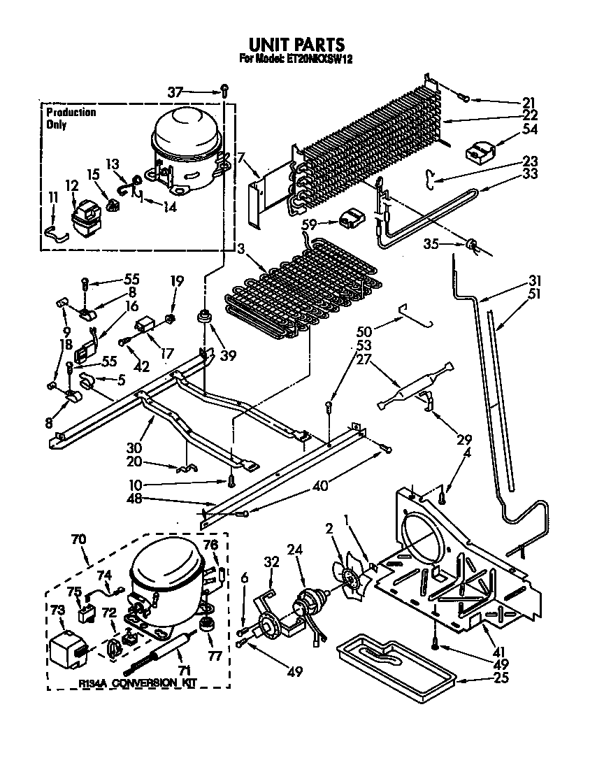 Whirlpool ET20NKXSW12 unit diagram