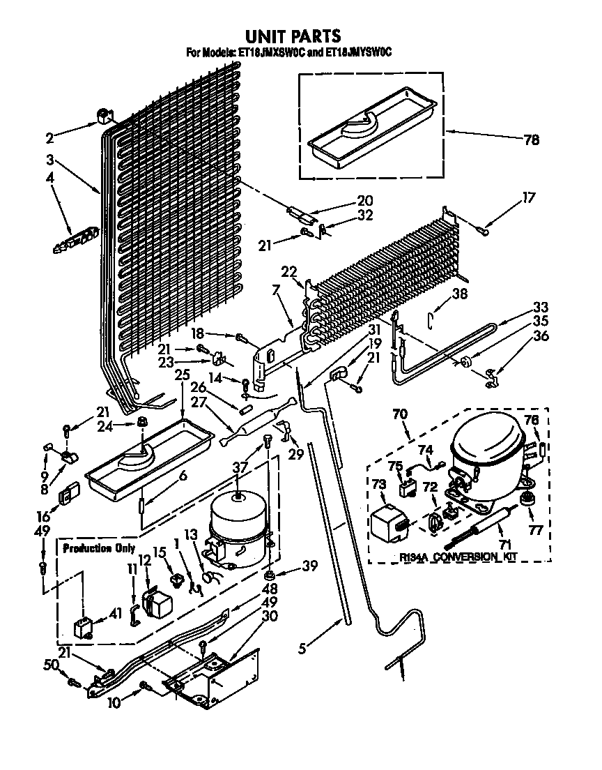 Whirlpool ET18JMYSG0C unit diagram