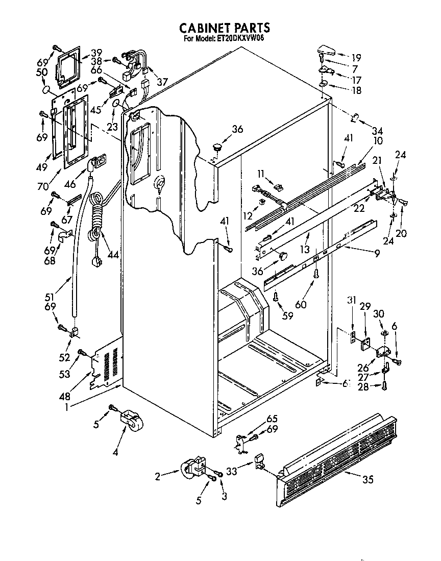 Whirlpool ET20DKXVW06 cabinet diagram