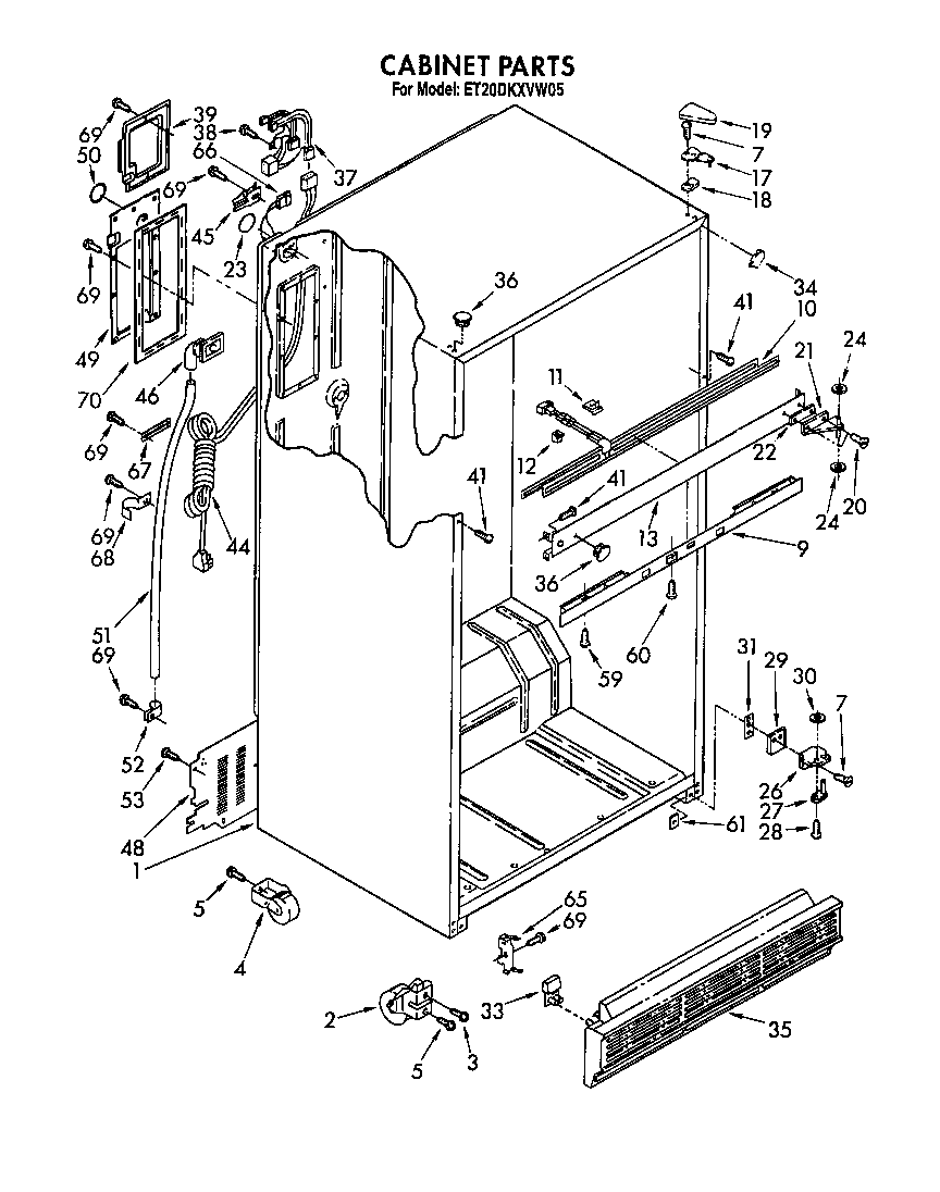 Whirlpool ET20DKXVN05 cabinet diagram