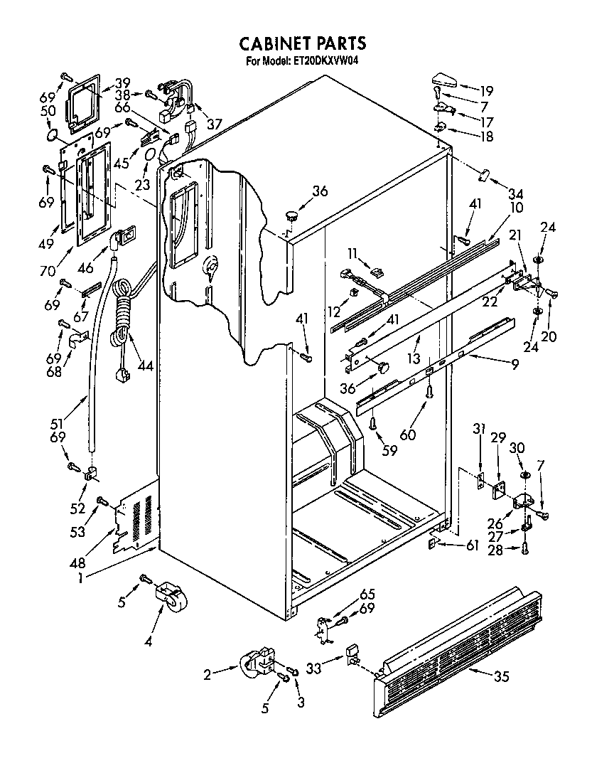 Whirlpool ET20DKXVW04 cabinet diagram