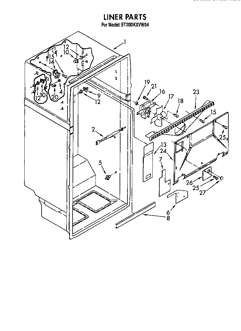 Whirlpool ET20DKXVW04 liner diagram