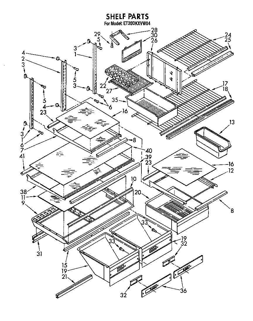 Whirlpool ET20DKXVW04 shelf diagram