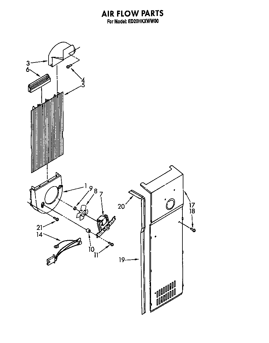 Whirlpool ED20HKXWW00 air flow diagram