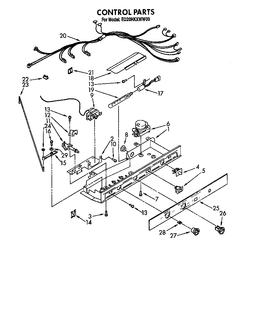 Whirlpool ED20HKXWW00 control diagram