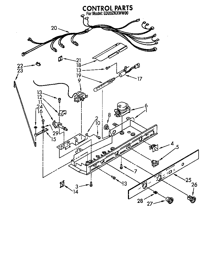 Whirlpool ED20ZKXWG00 control diagram