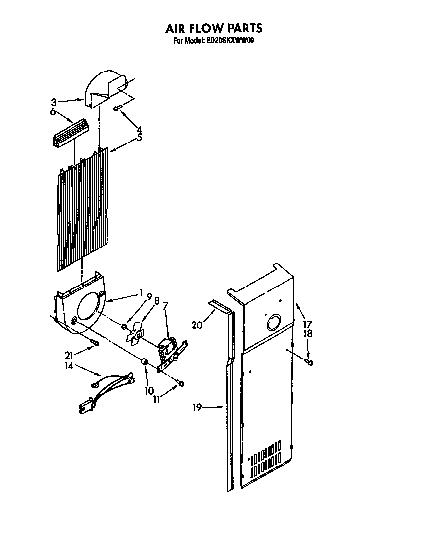 Whirlpool ED20SKXWW00 airflow diagram