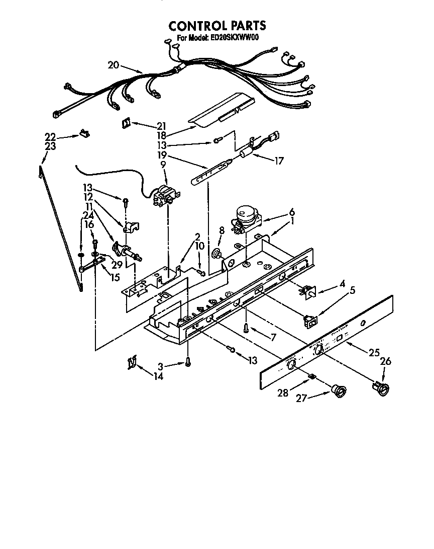 Whirlpool ED20SKXWW00 control diagram