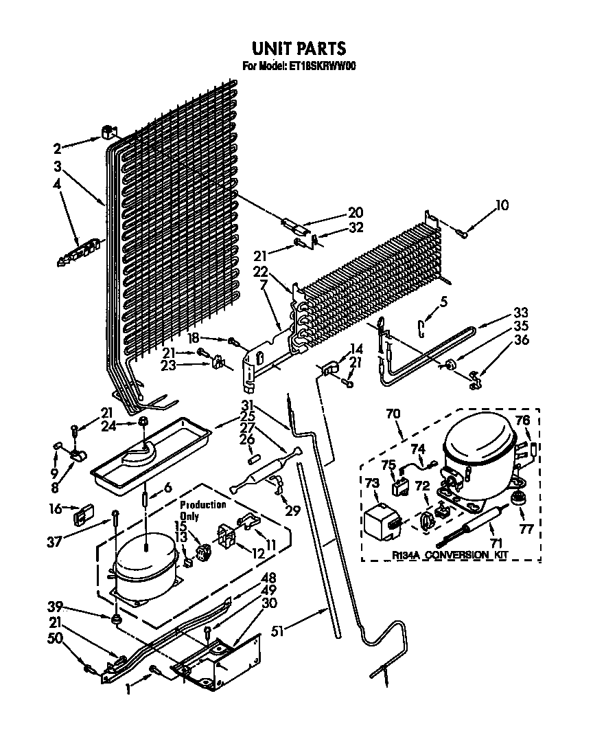 Whirlpool ET18SKRWN00 unit diagram