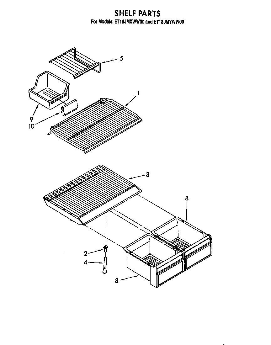Whirlpool ET18JMXWN00 shelf diagram