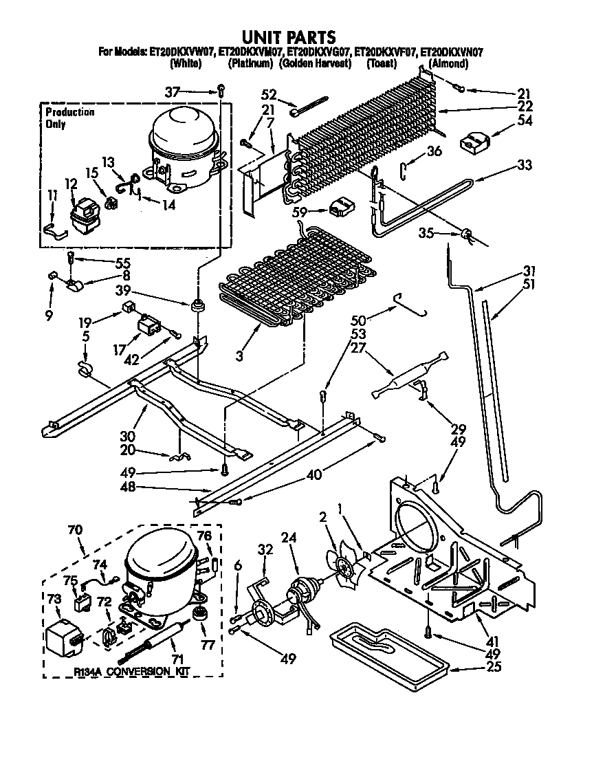 Whirlpool ET20DKXVN07 unit diagram