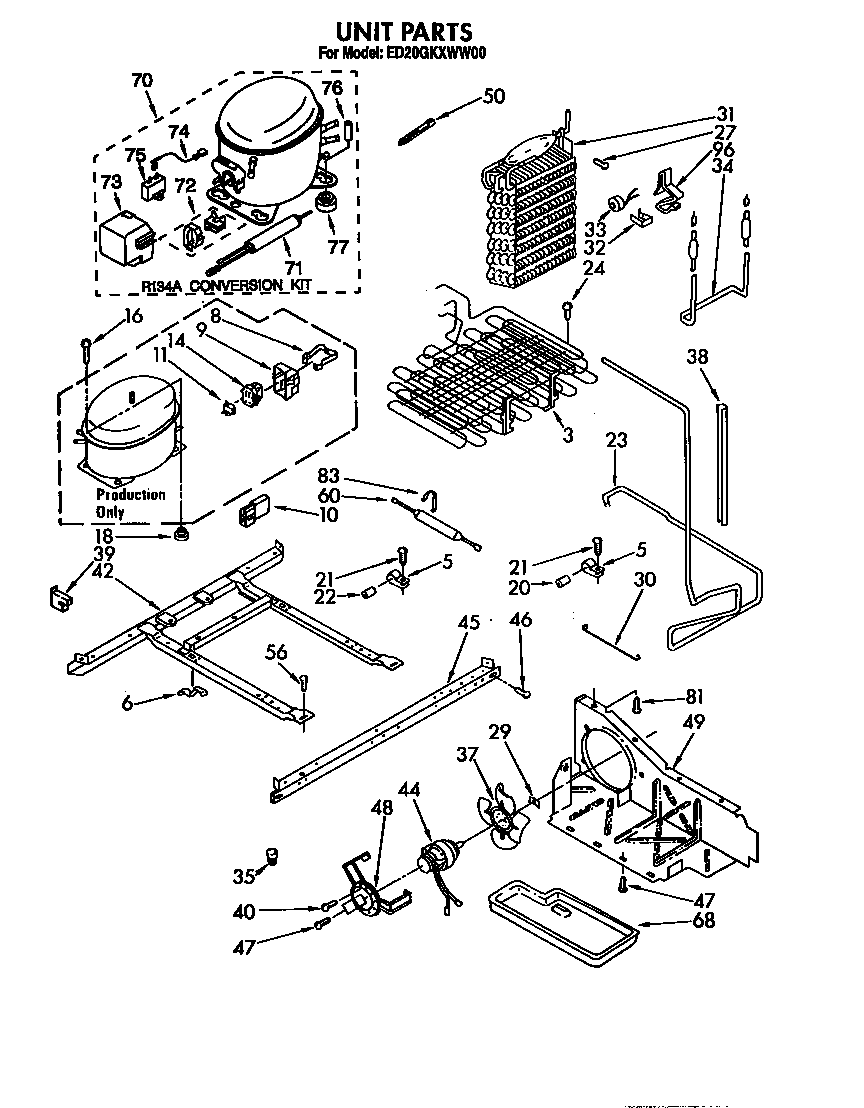 Whirlpool ED20GKXWN00 unit diagram