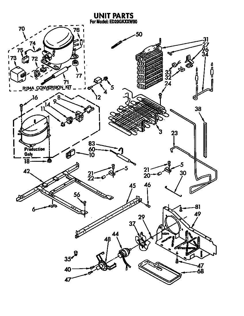 Whirlpool ED20GKXXW00 unit diagram