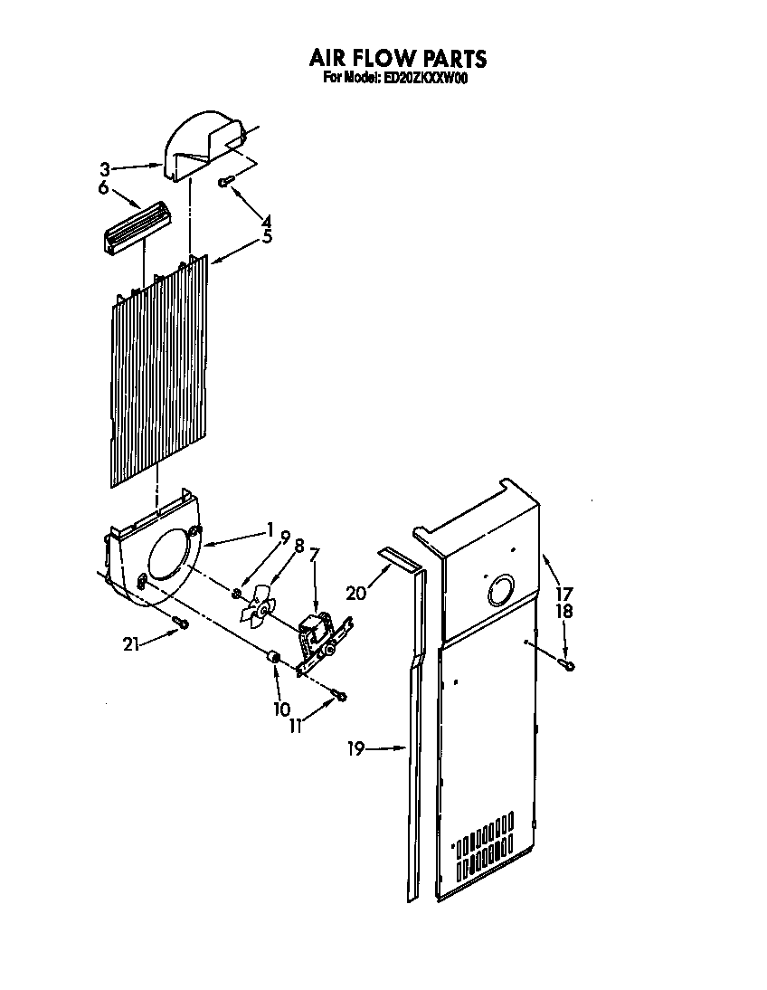 Whirlpool ED20ZKXXG00 air flow diagram