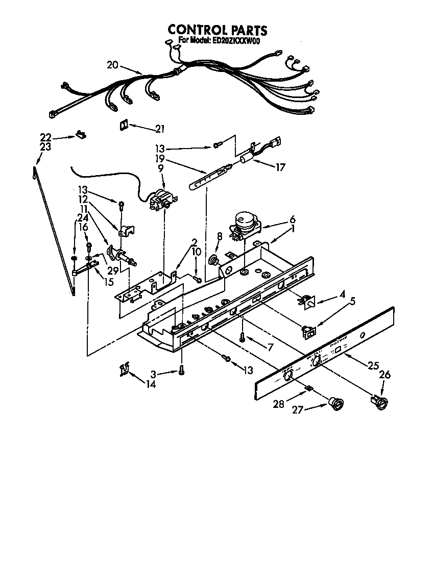 Whirlpool ED20ZKXXG00 control diagram
