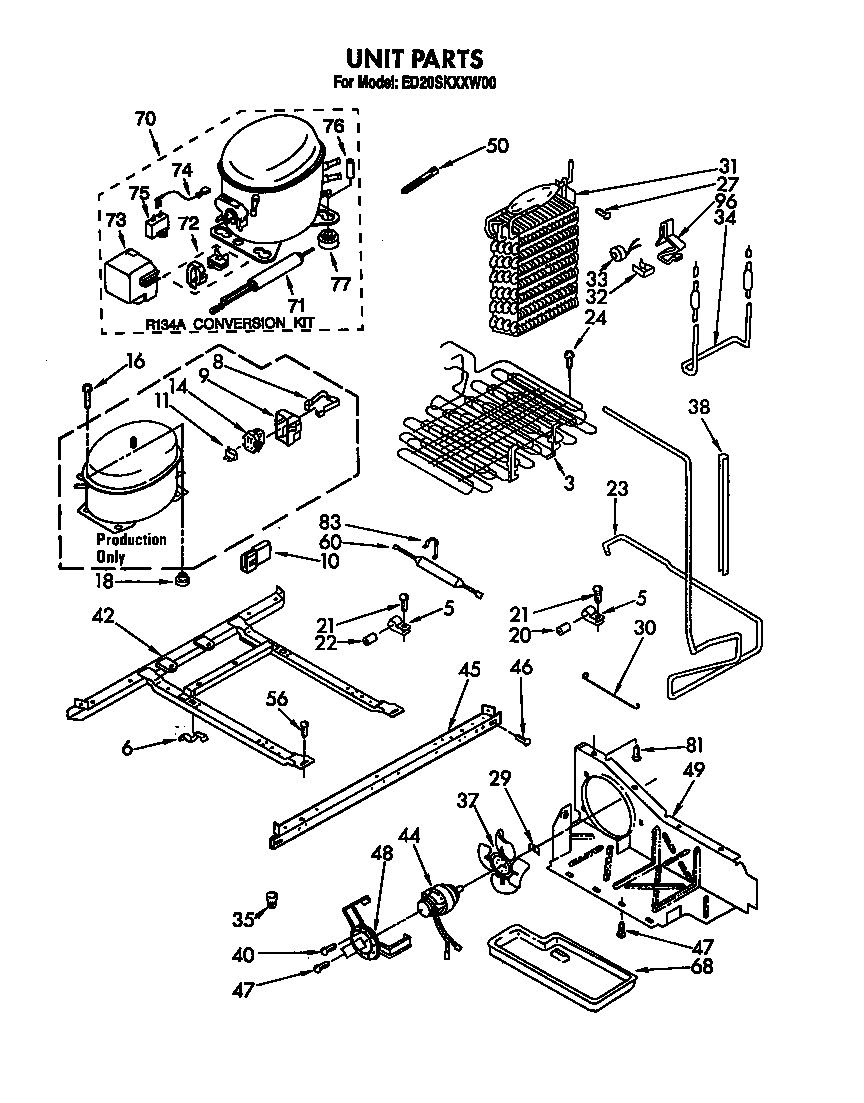 Whirlpool ED20SKXXW00 unit diagram