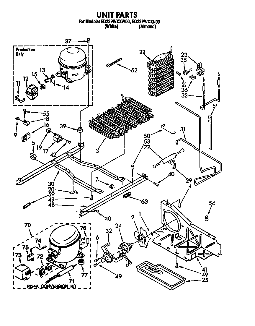 Whirlpool ED22PWXXN00 unit diagram